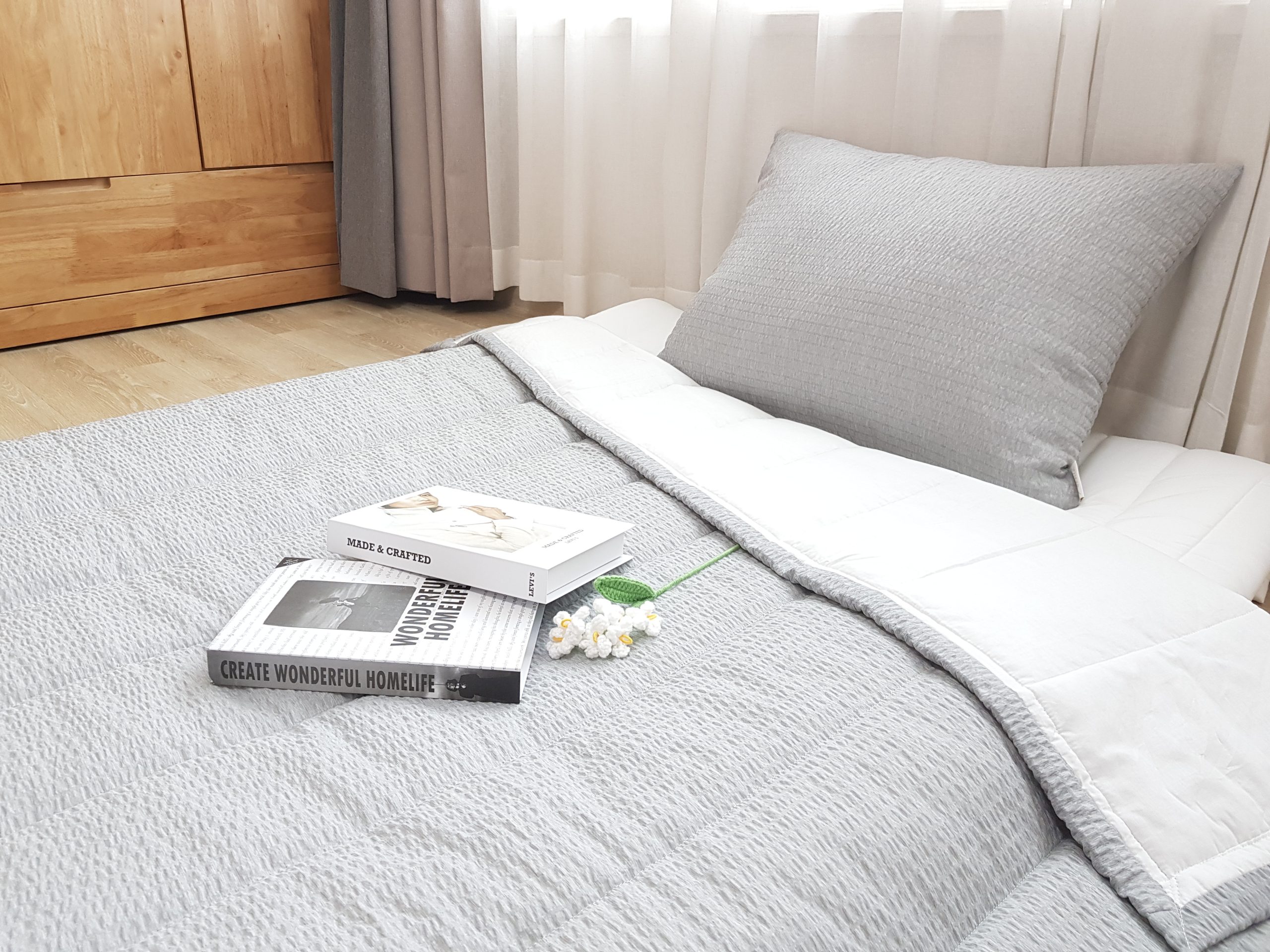 쿨썸머 시어서커 그레이